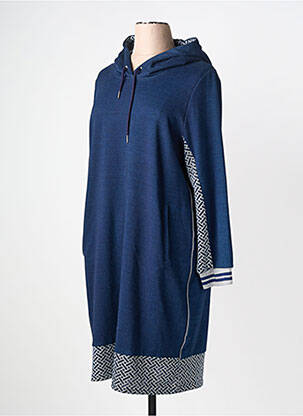 Rochie midi mâneci lungi mâneci lungi albastru FRED SABATIER femeie