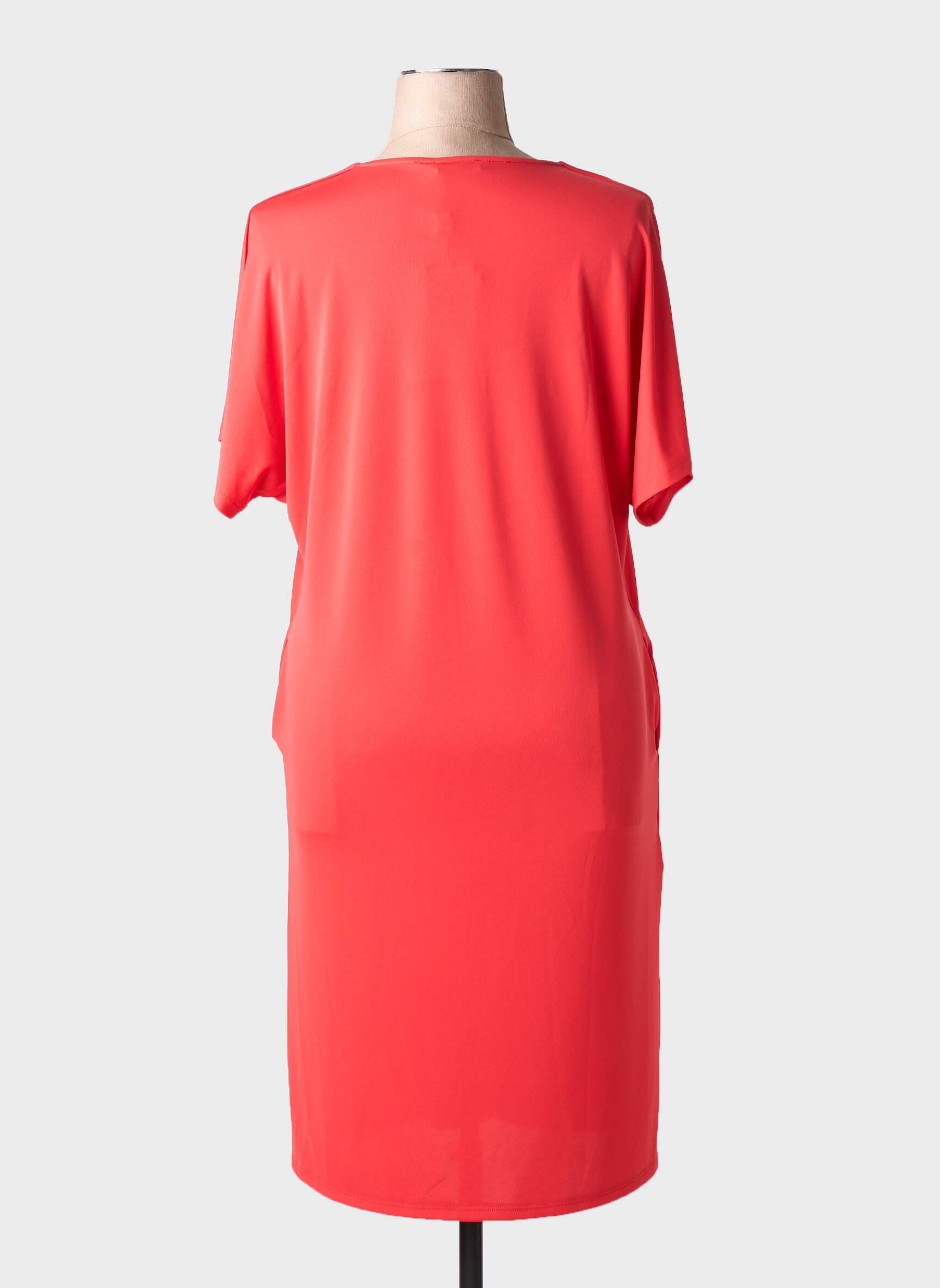 Rochie midi croială fluidă mâneci scurte portocalie LUISA VIOLA femeie