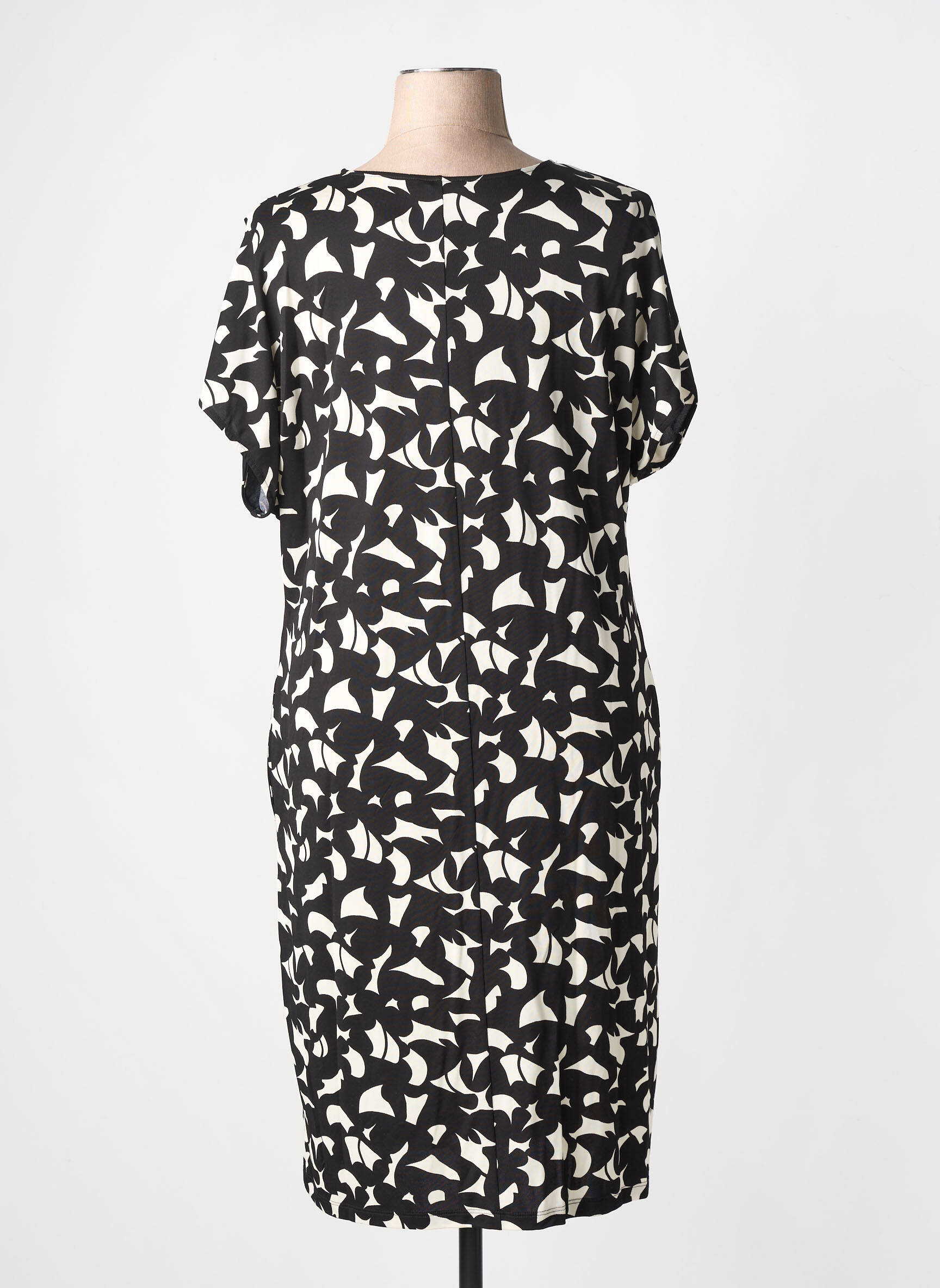 Rochie midi mâneci scurte mâneci scurte negru LUISA VIOLA femeie