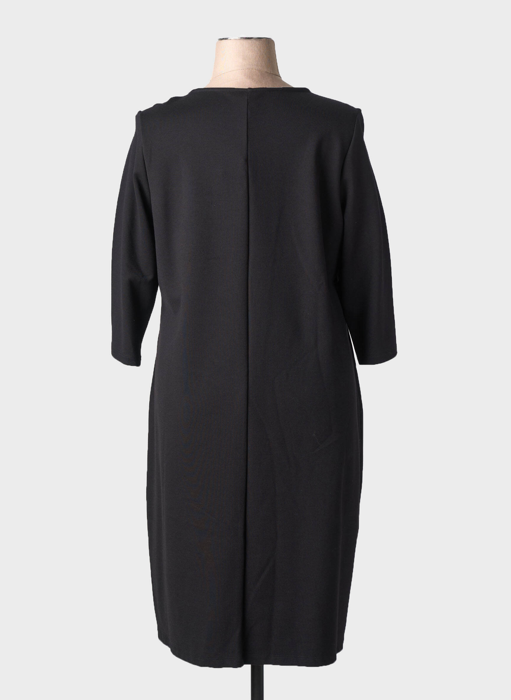 Rochie midi mâneci 3/4 mâneci 3/4 negru YOEK femeie