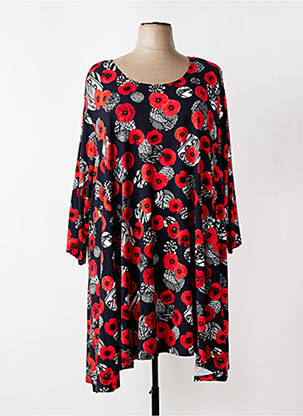 Rochie midi imprimeu floral mâneci 3/4 roșu OLIVER JUNG femeie
