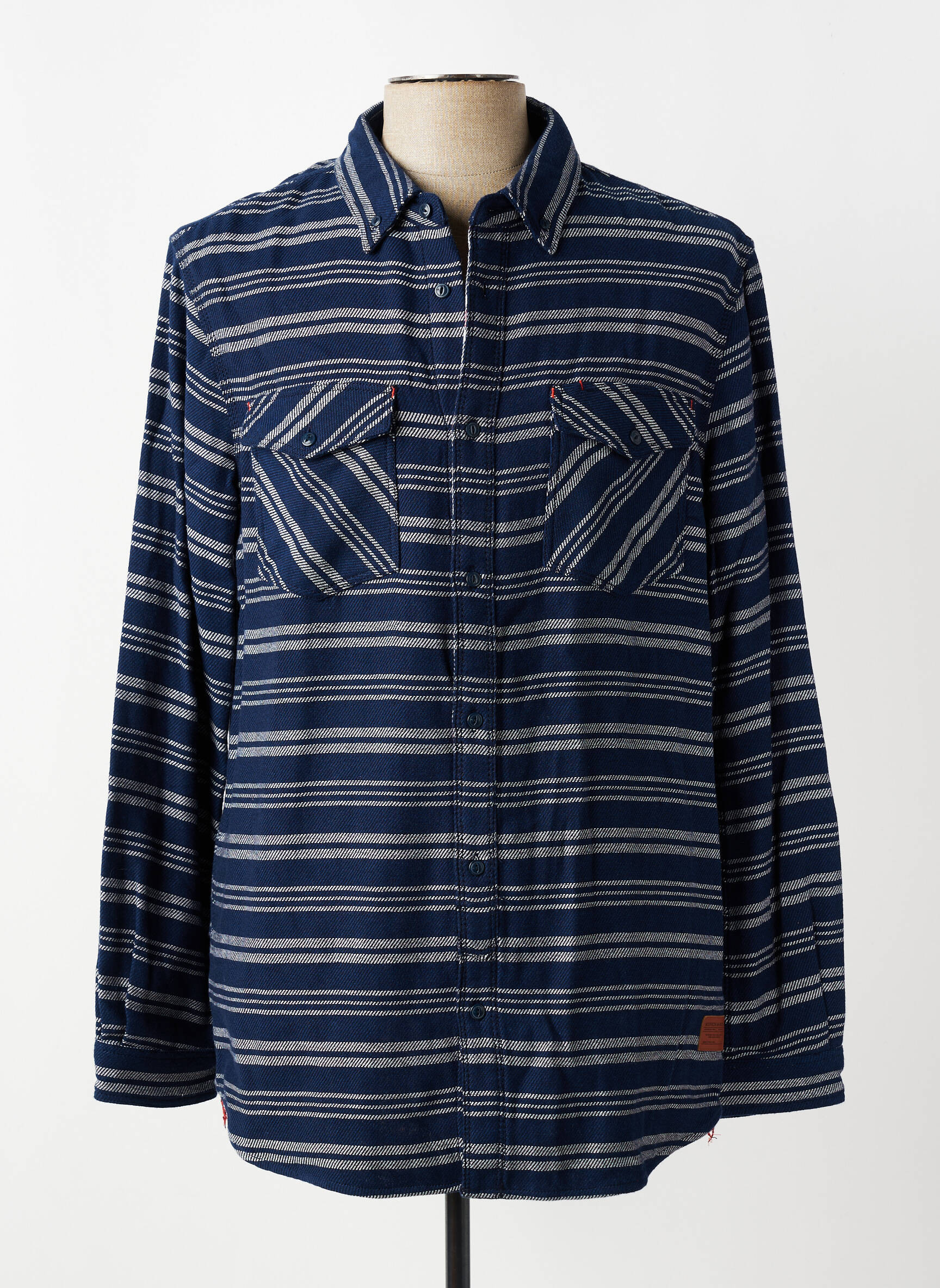 Cămașă cu mâneci lungi imprimeu dungi albastru SCOTCH & SODA bărbat