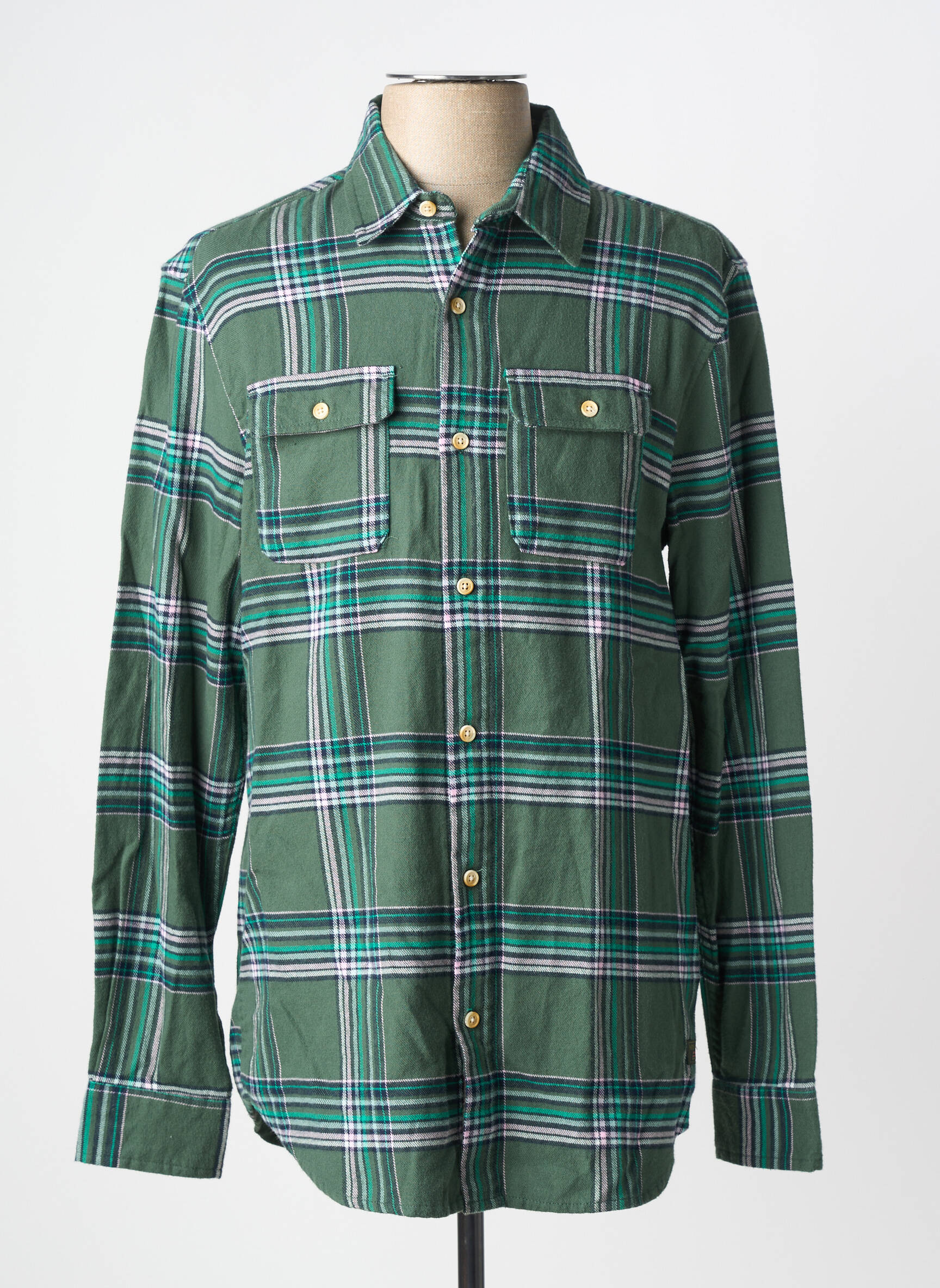 Cămașă cu mâneci lungi buzunare verde SCOTCH & SODA bărbat