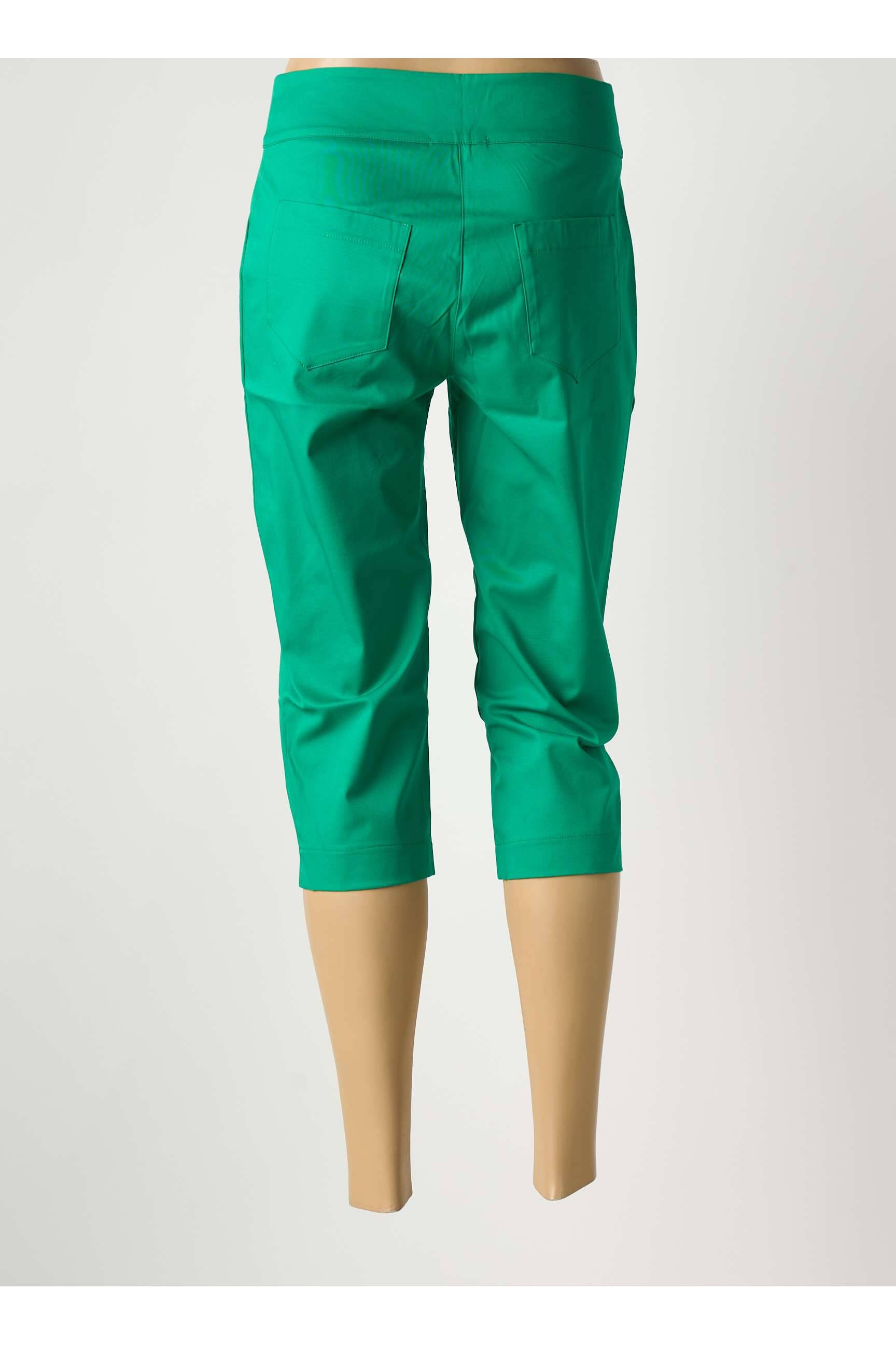 Pantalon trei sferturi verde MALOKA femeie