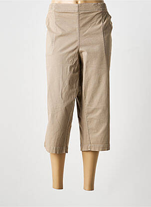 Pantalon trei sferturi elasticitate bej STARK femeie