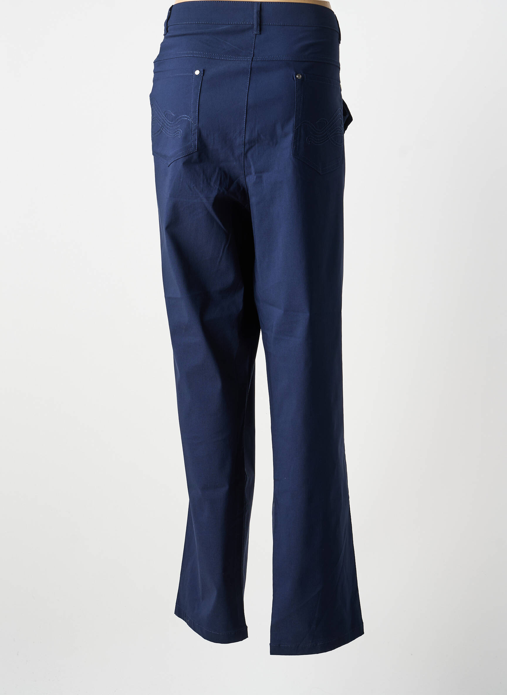 Pantalon drept elasticitate mărime normală albastru CISO femeie