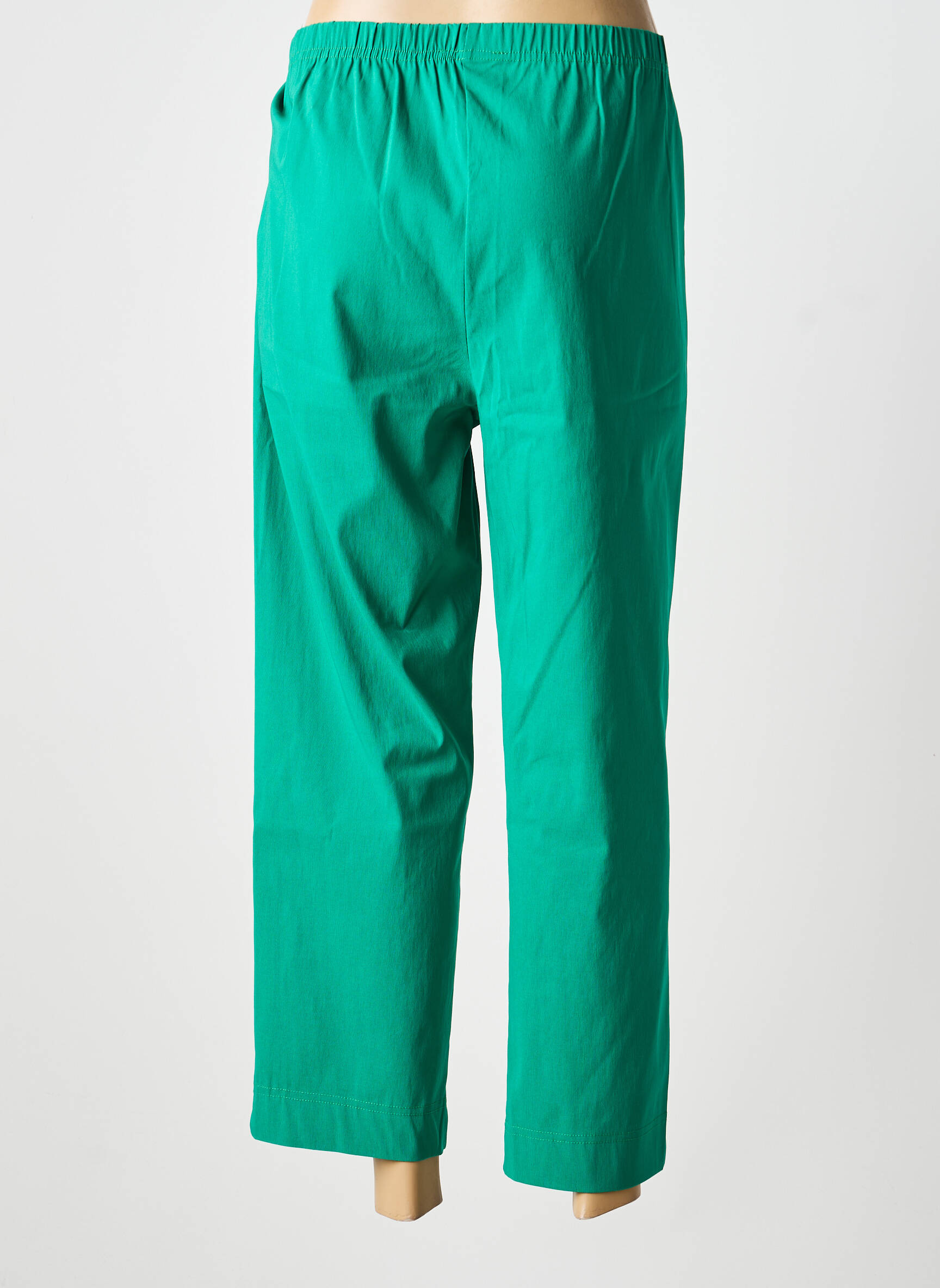 Pantalon drept elasticitate verde OLIVER JUNG femeie