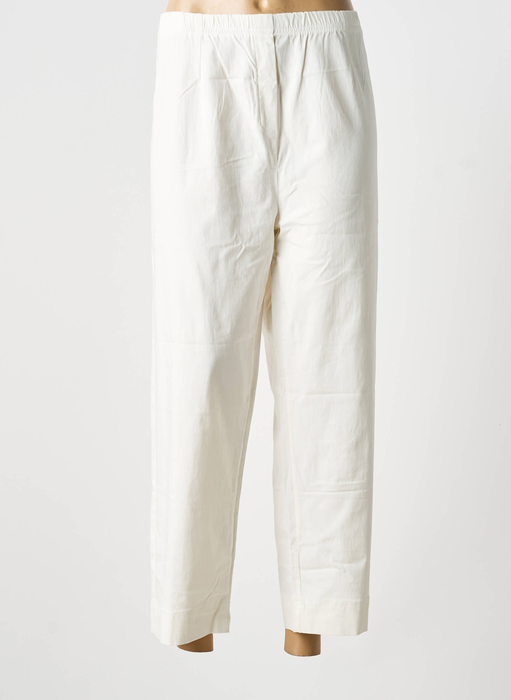 Pantalon drept elasticitate alb OLIVER JUNG femeie