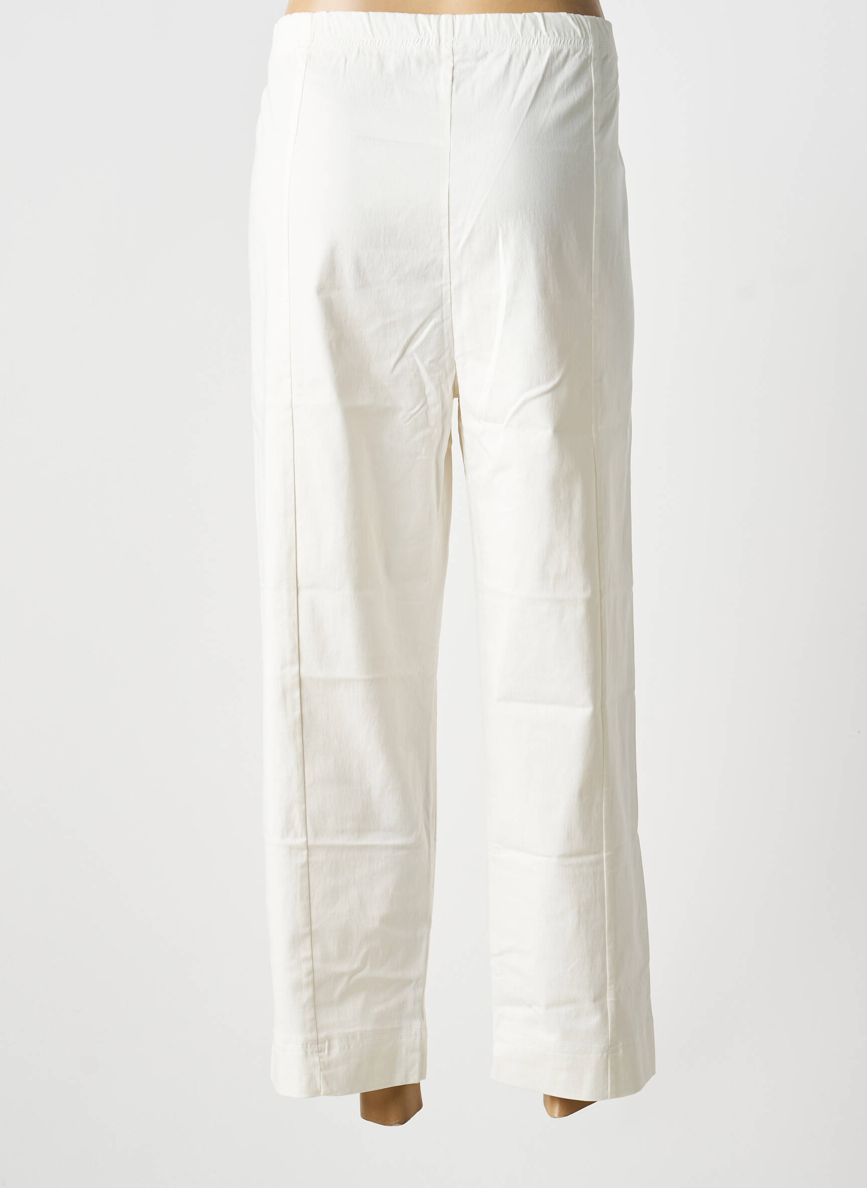 Pantalon drept elasticitate alb OLIVER JUNG femeie