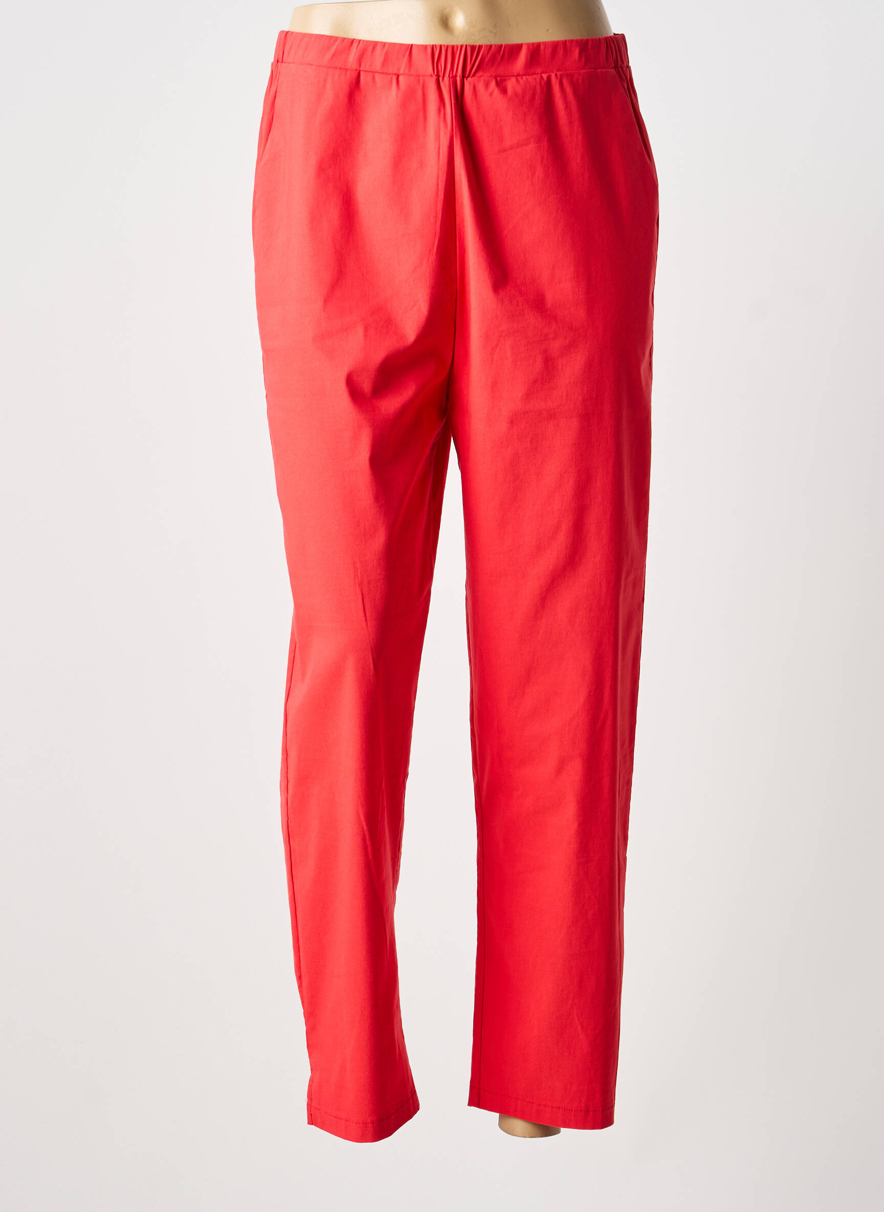 Pantalon drept elasticitate mărime normală portocalie FRANCK ANNA femeie