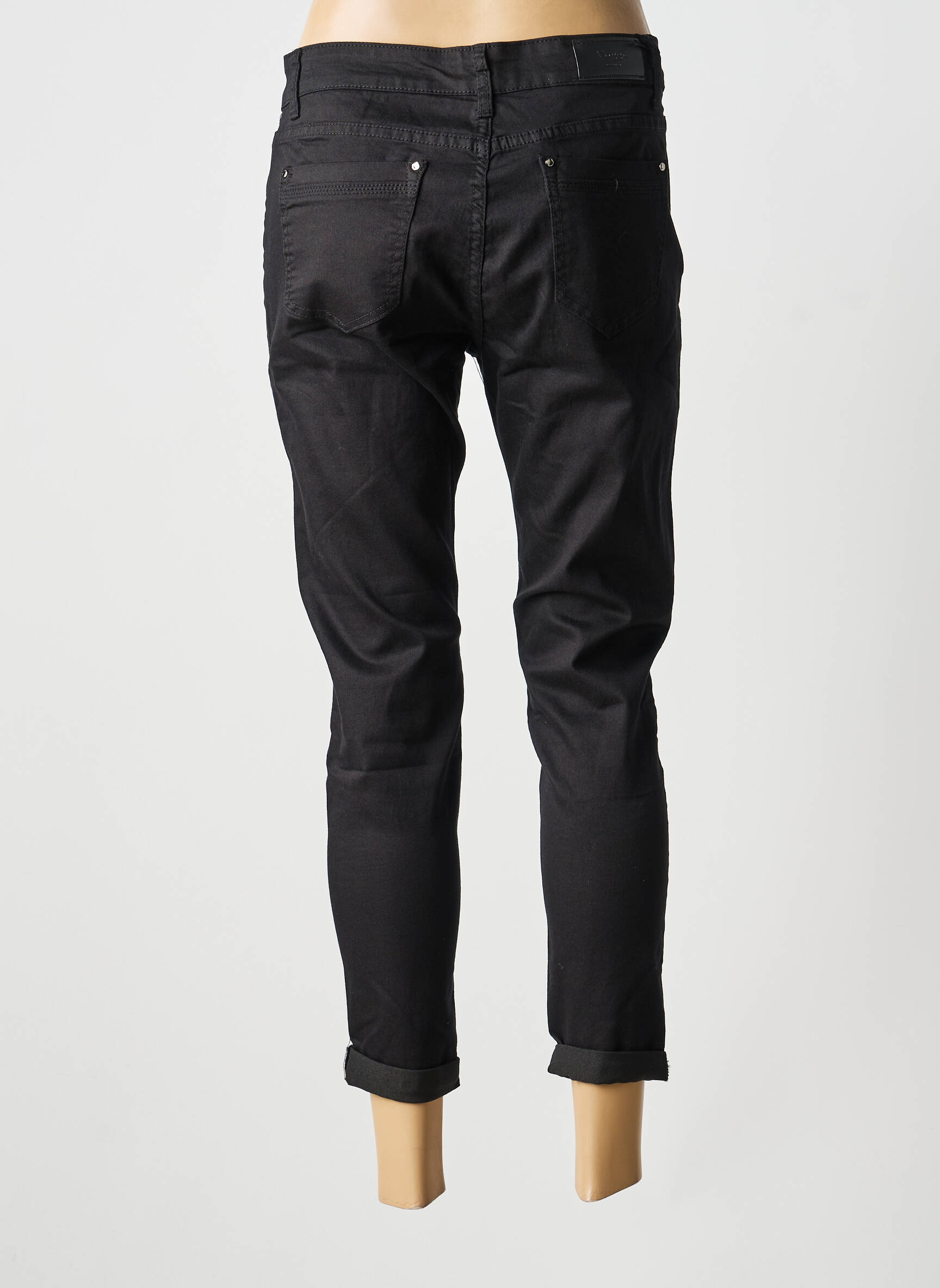 Pantalon 7/8 elasticitate mărime normală negru VOGGO femeie