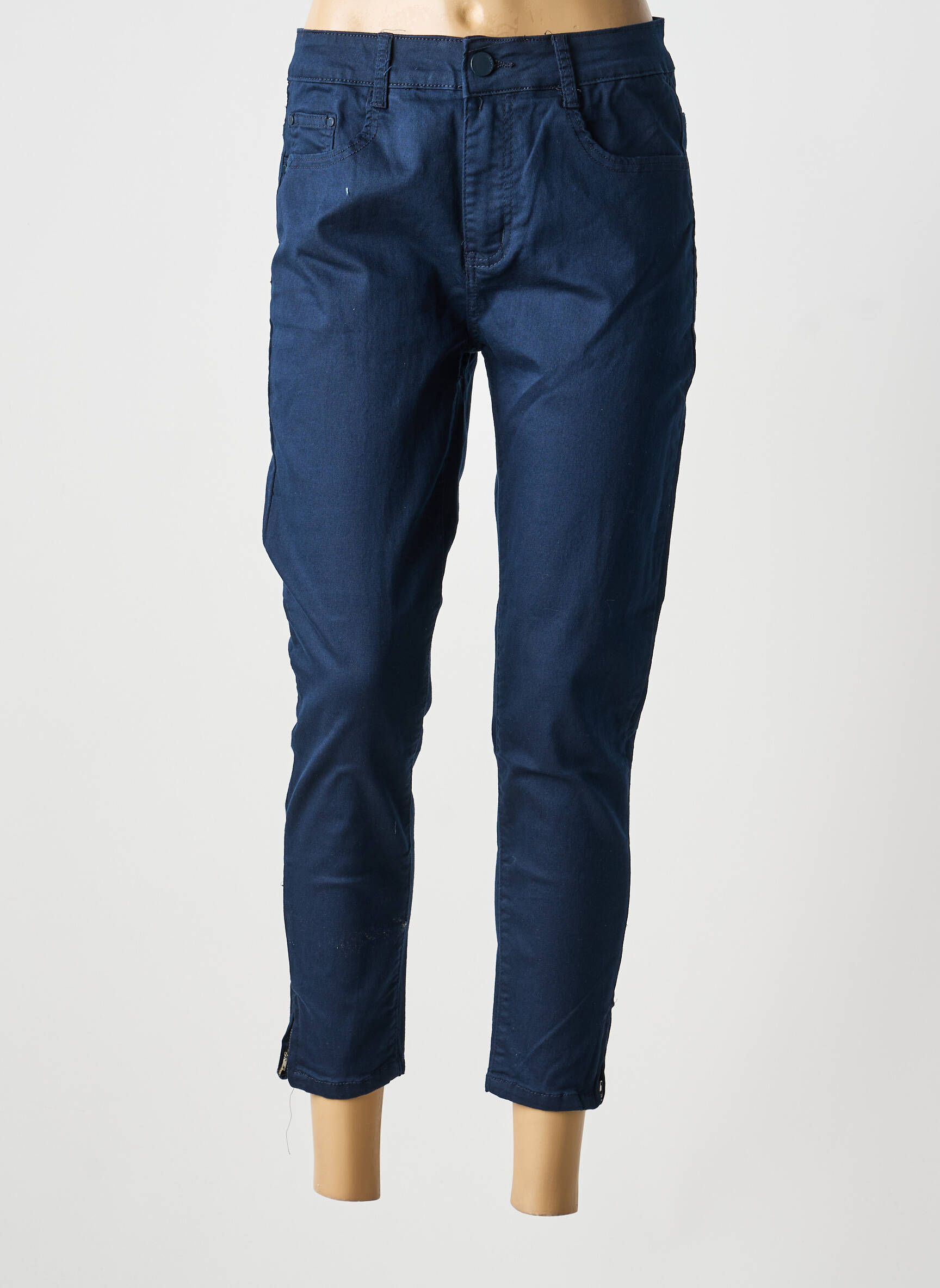 Pantalon 7/8 elasticitate mărime normală albastru VOGGO femeie