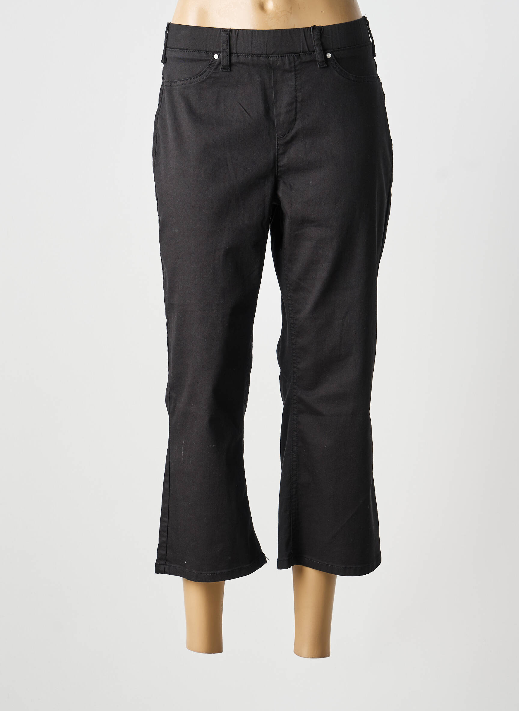 Pantalon trei sferturi elasticitate mărime normală negru CISO femeie
