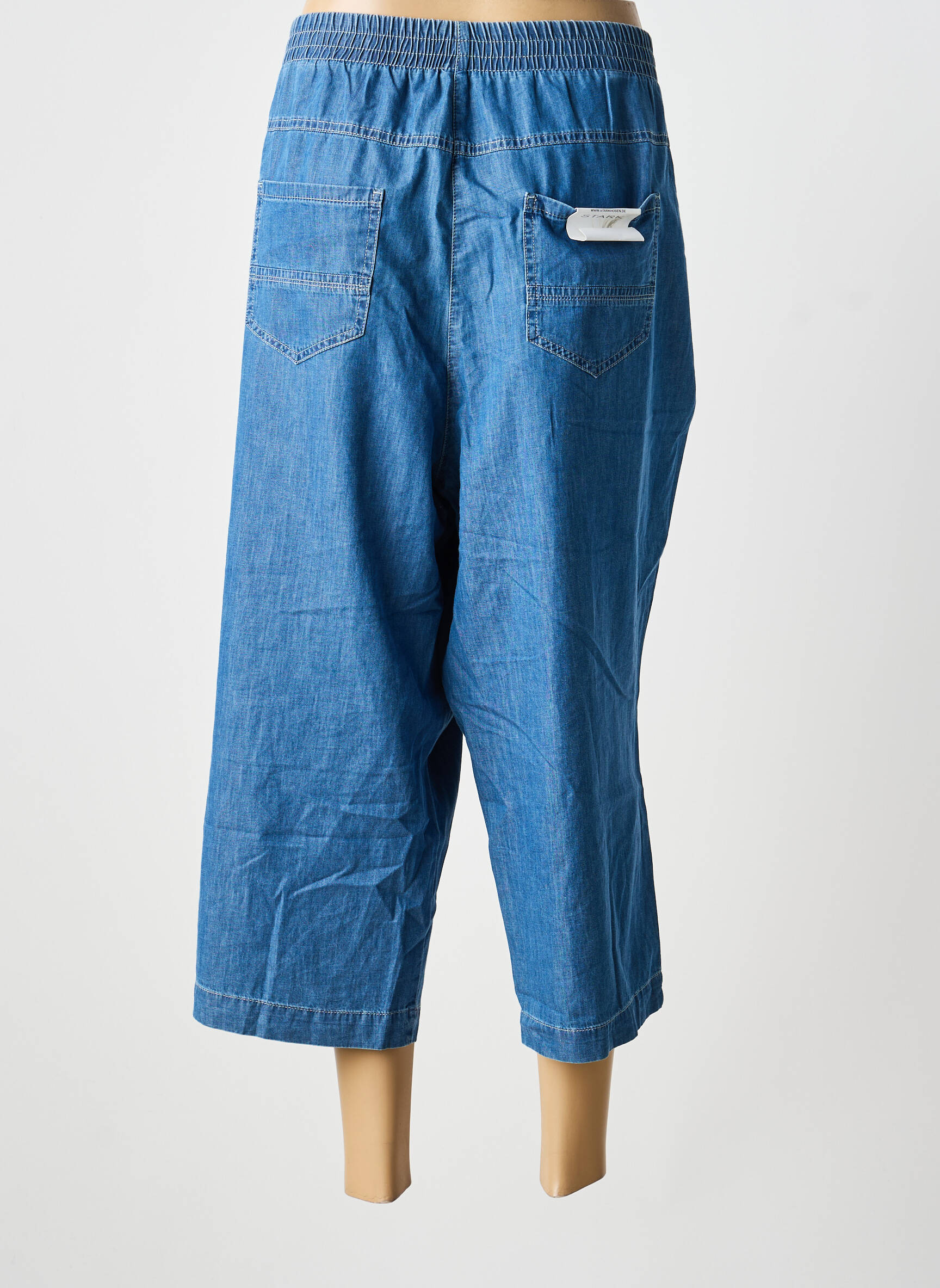 Pantalon trei sferturi elasticitate mărime normală albastru STARK femeie