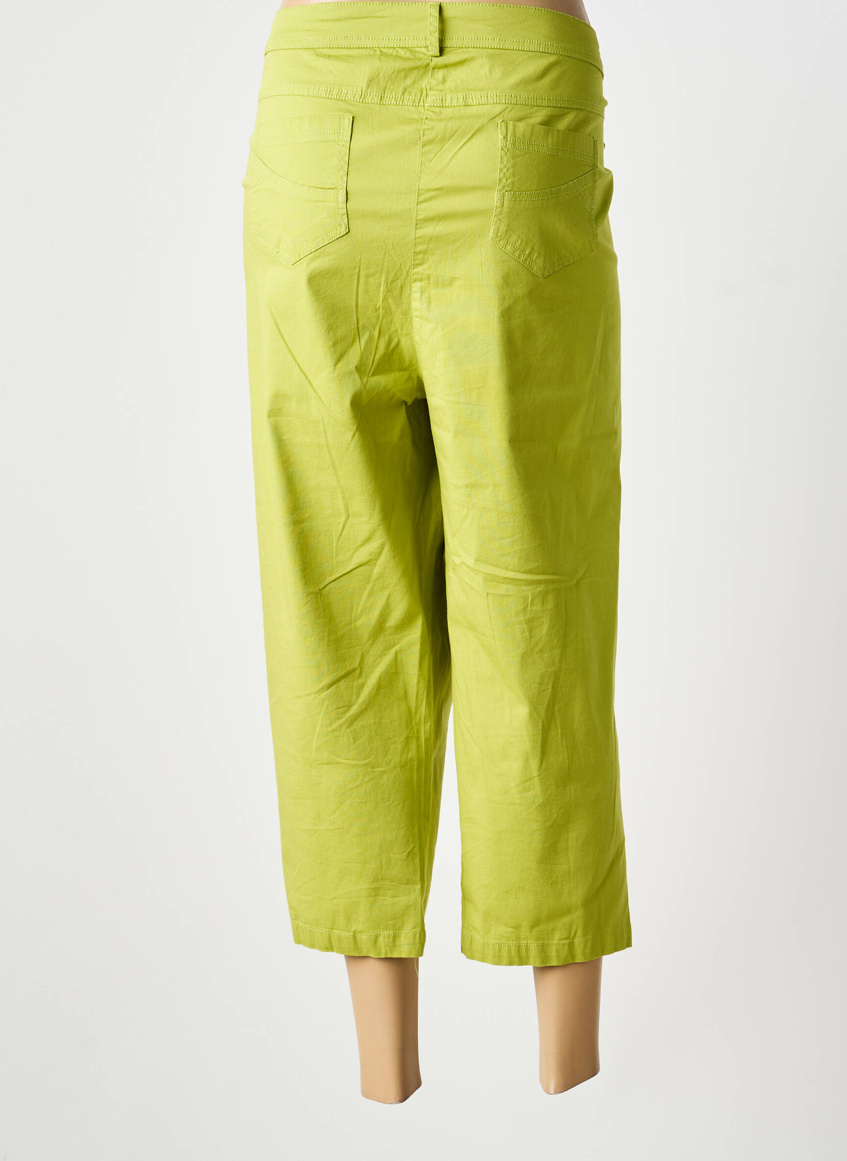 Pantalon trei sferturi elasticitate verde AGATHE & LOUISE femeie