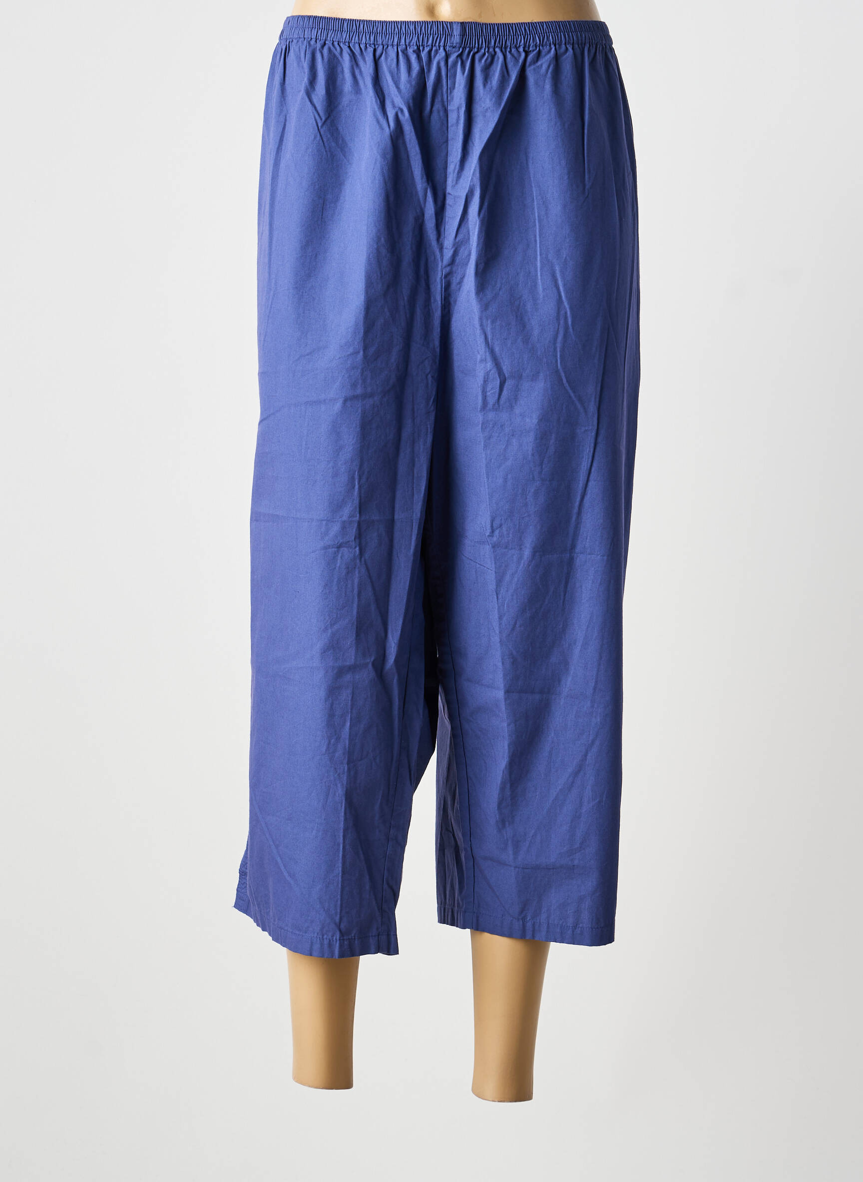 Pantalon trei sferturi elasticitate mărime normală albastru AGATHE & LOUISE femeie