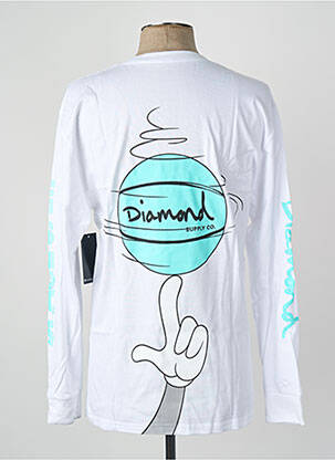 Tricou alb DIAMOND SUPPLY CO bărbat