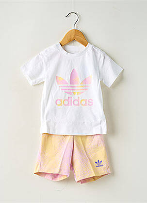 Set șort alb ADIDAS fată