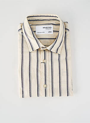 Cămașă cu mâneci lungi bej SELECTED bărbat