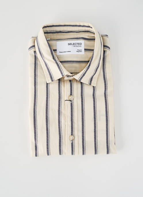 Cămașă cu mâneci lungi bej SELECTED bărbat