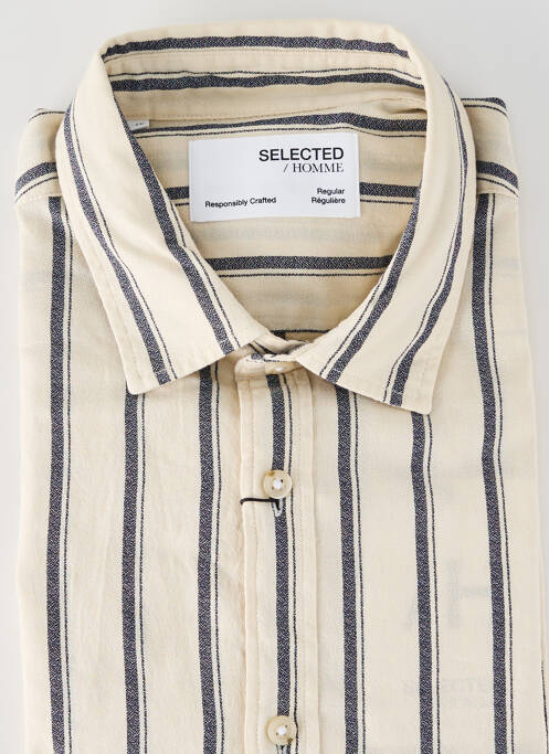 Cămașă cu mâneci lungi bej SELECTED bărbat