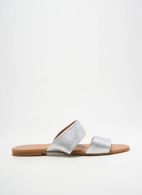 Sandale/Pantofi decupați argintiu EDC femeie