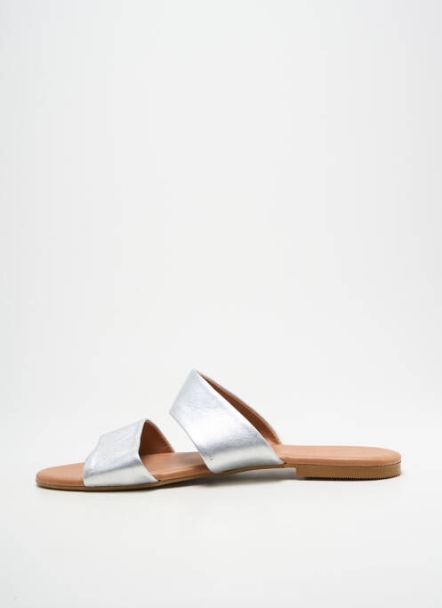 Sandale/Pantofi decupați argintiu EDC femeie