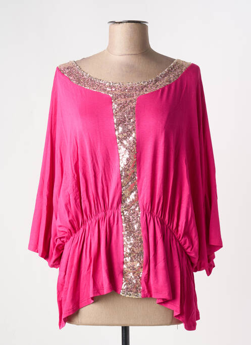 Tunică mâneci scurte roz MULTIPLES femeie