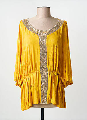 Tunică mâneci scurte galben MULTIPLES femeie