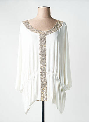 Tunică mâneci scurte alb MULTIPLES femeie