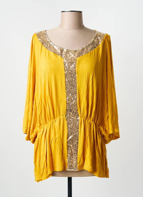 Tunică mâneci scurte galben MULTIPLES femeie