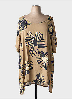 Tunică mâneci scurte maro G!OZE femeie