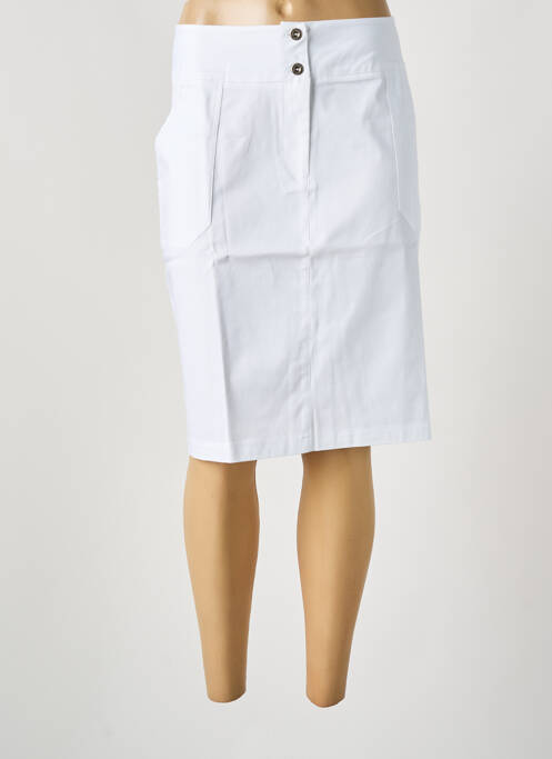 Fustă midi alb MALOKA femeie