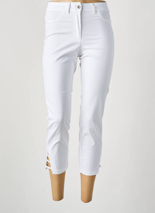 Pantalon trei sferturi alb MALOKA femeie