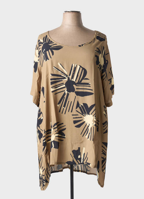 Tunică mâneci scurte maro G!OZE femeie