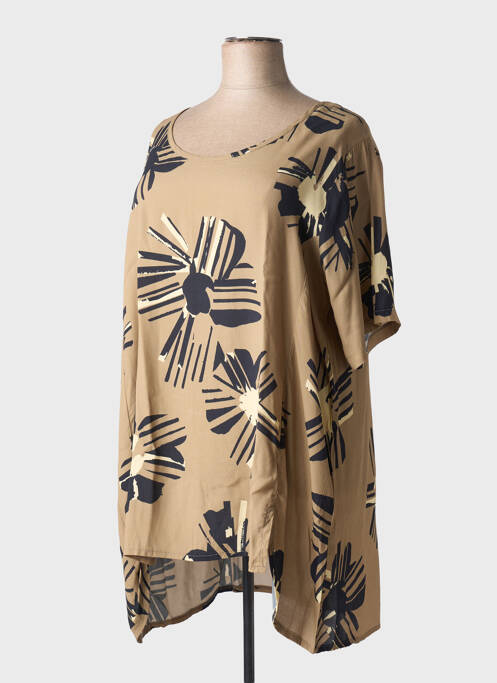 Tunică mâneci scurte maro G!OZE femeie