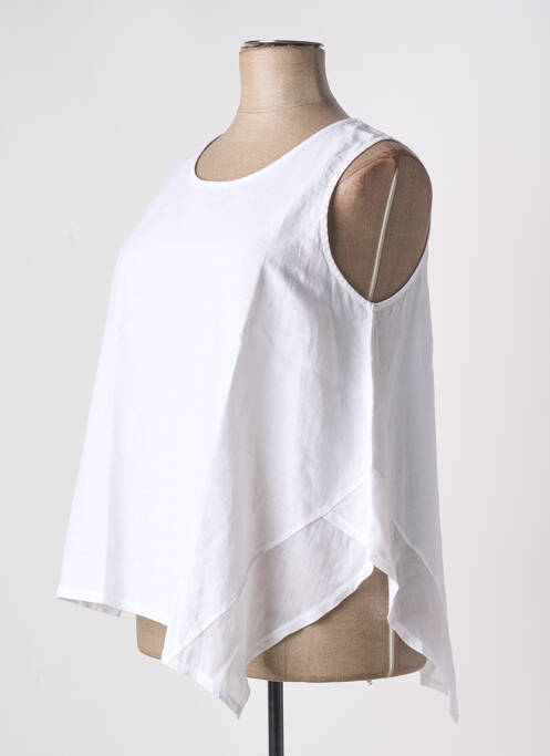 Tunică fără mâneci alb G!OZE femeie