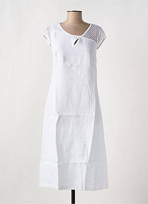 Rochie lungă alb MALOKA femeie