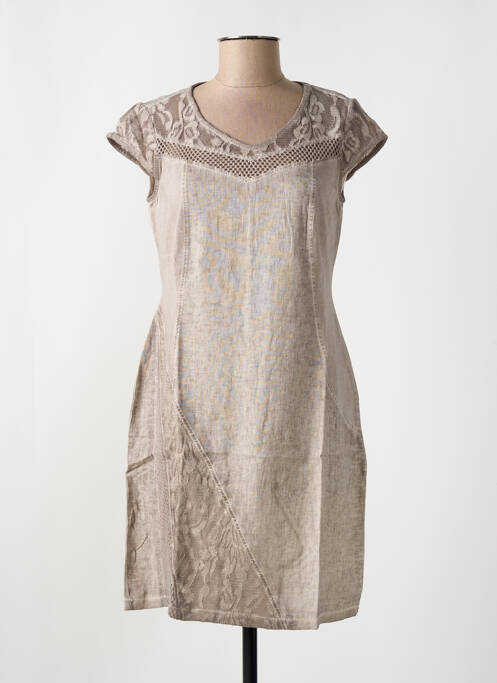 Rochie midi bej MALOKA femeie