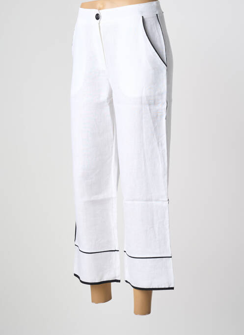 Pantalon 7/8 alb MALOKA femeie