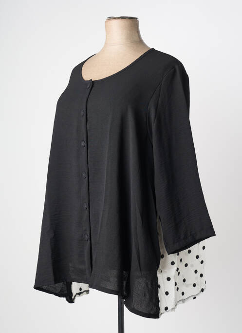 Tunică mâneci lungi negru G!OZE femeie