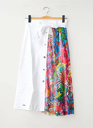 Fustă midi alb MALOKA femeie