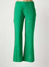 Pantalon evazat verde PAUL BRIAL femme