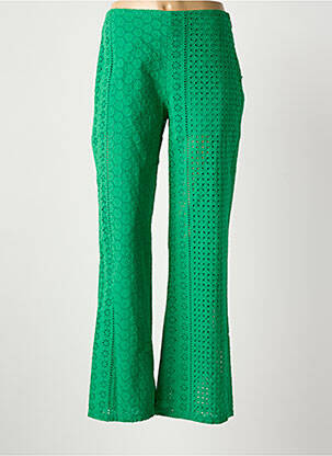 Pantalon evazat verde PAUL BRIAL femeie