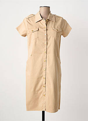 Rochie scurtă bej PAUL BRIAL femeie