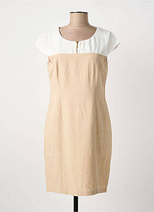 Rochie scurtă bej PAUL BRIAL femeie