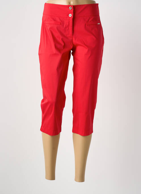 Pantalon trei sferturi roșu MALOKA femeie