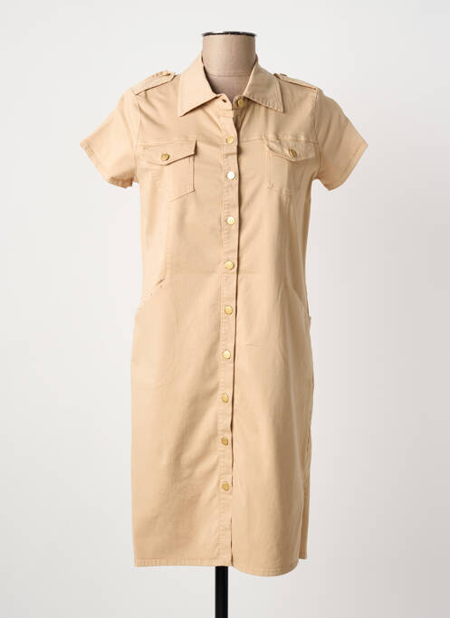 Rochie scurtă bej PAUL BRIAL femeie