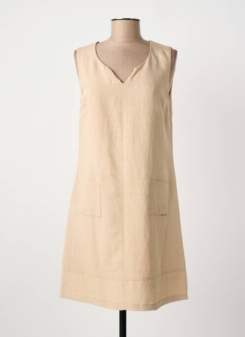 Rochie scurtă bej PAUL BRIAL femeie