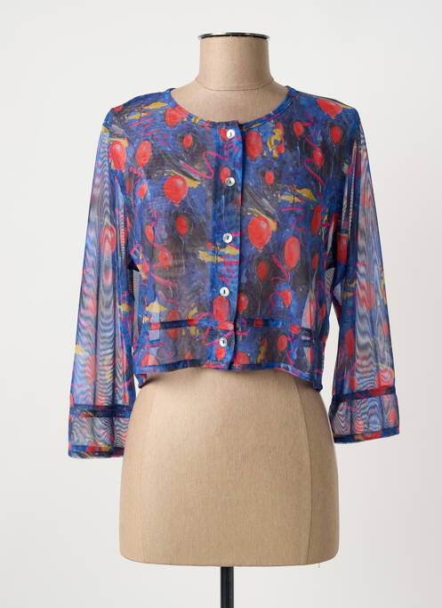 Vestă cu mâneci lungi albastru MALOKA femeie